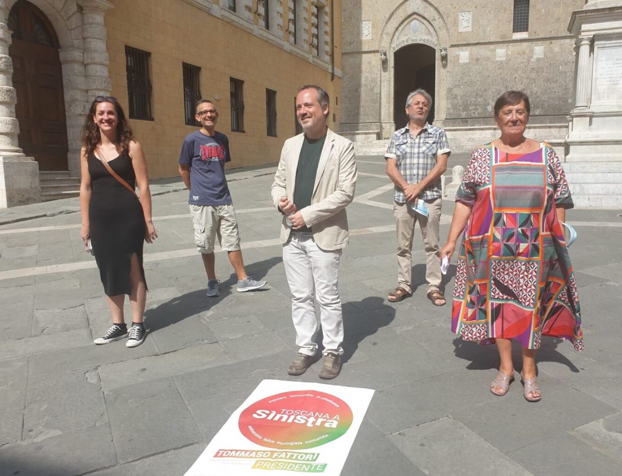 Tommaso FAttori e candidat* Toscana a Sinistra a Siena